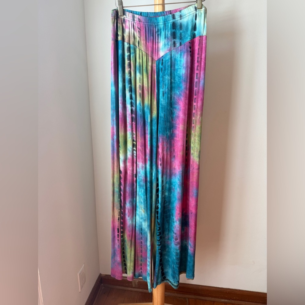 Tie Dye Wide Leg Palazzo Pants Soft Stretchy Women’s Size Large
